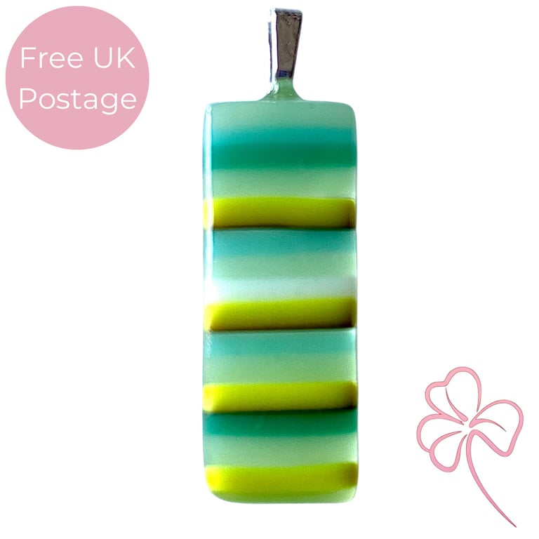 Stringer Stripes Glass Pendant 9