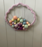 Pretty Nursery fibre wall art hanging clam shell marino ball filled shape  - Image 4