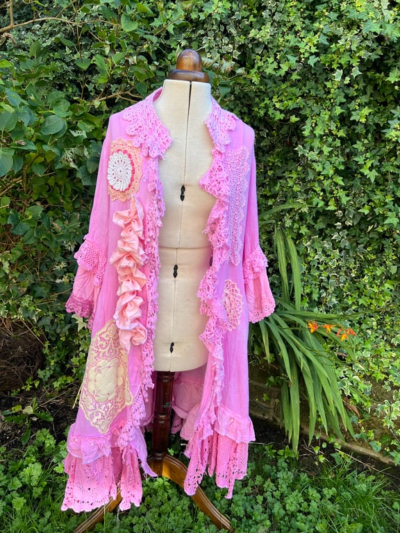 Shabby Chic Duster Coat, Bohemian Coat