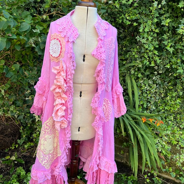 Shabby Chic Duster Coat, Bohemian Coat