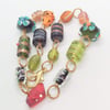 Multi Coloured Glass Lampwork Bead Rosary Style Necklace, Gift for Her