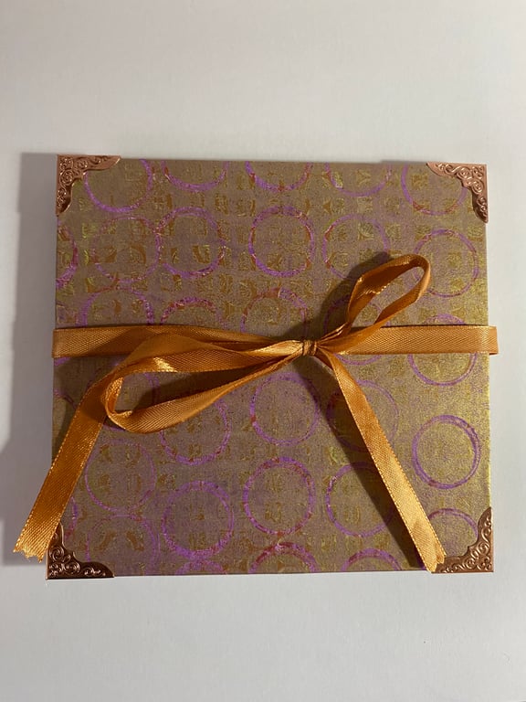 Hand crafted concertina sketchbook. Handmade Leporello folding notebook. 