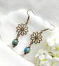 Bronze Flower Earrings - Image 4