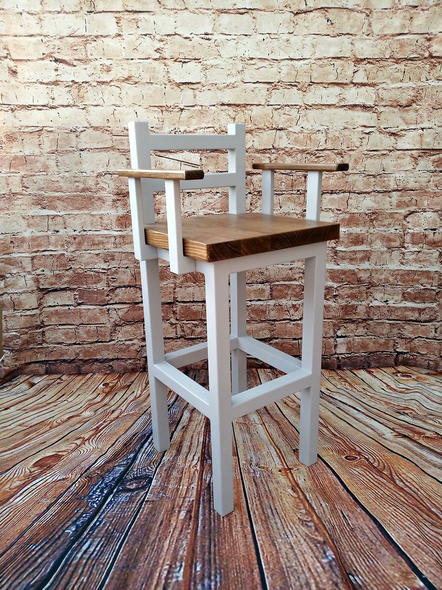 High bar deals stools with arms