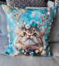 Christmas Kitten Cushion 