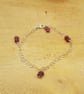 Ruby heart Bracelet. July birthstone. Sterling silver - Image 3