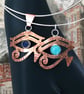 All Seeing Eye Pendants in Copper with Lapis Lazuli & Amazonite stones