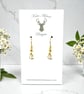 Charm Earrings - Mini White Crescent Moon - Image 1