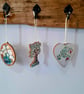 Fuchsia Heart Wooden Decoration - Image 3