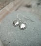 Sterling Silver Hammered Pebble Earrings - JBJ1037