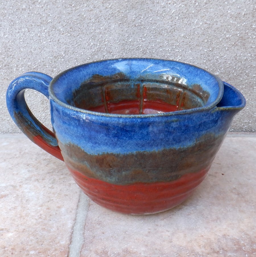 Shaving scuttle shave lather soap bowl hand thrown stoneware wheelthrown 