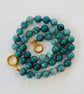 Aquamarine hand knotted necklace 