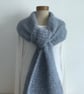  SCARF,'Atmosphere'. Alpaca, merino blend. Blue-grey. Supersoft. Lightweight.  - Image 7