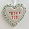 Small Ceramic Thank You heart