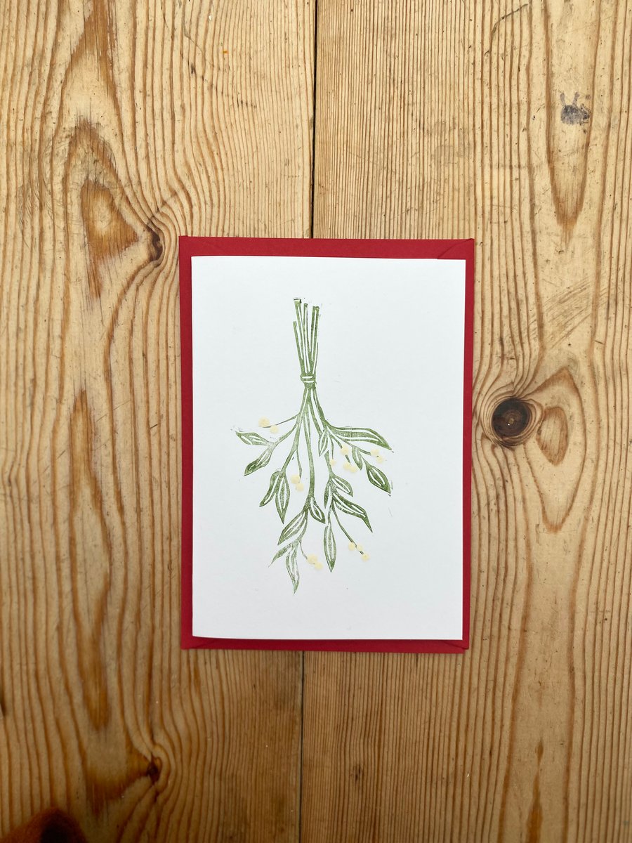 Pack of 5 Cards - Mistletoe