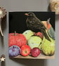 Blackbird Feast Blank Greeting Card - Image 1
