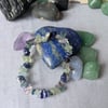 Calming  and emotional balance fluorite sodalite and prehnite crystal bracelet