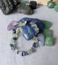 Calming  and emotional balance fluorite sodalite and prehnite crystal bracelet