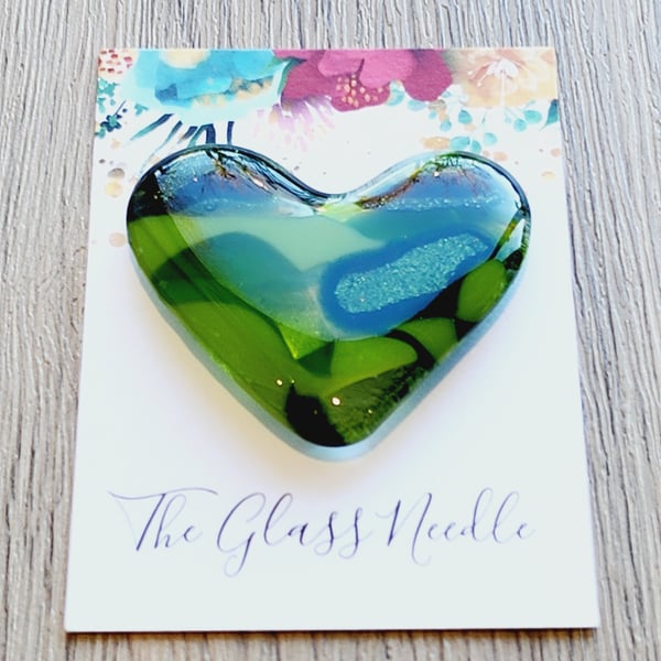 Fused Glass 'Heart To Hold'