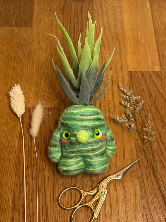 Succulent Gnome Art Doll Spikey