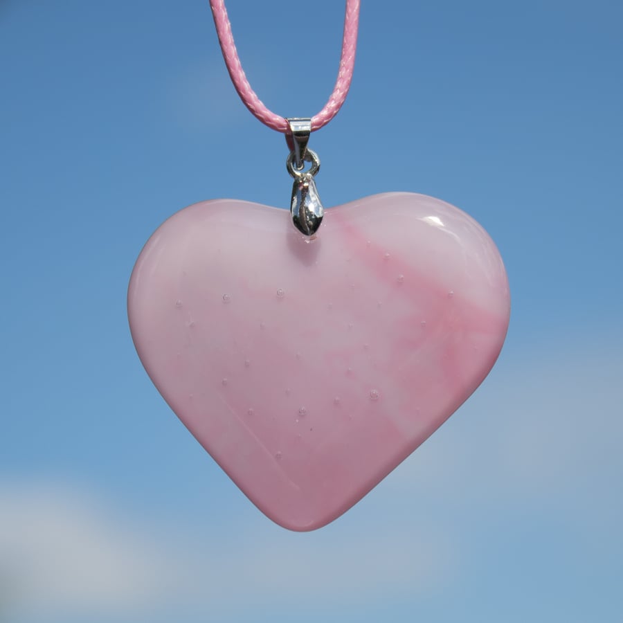 Pure & Simple - Pink Heart Pendant Necklace - 1096