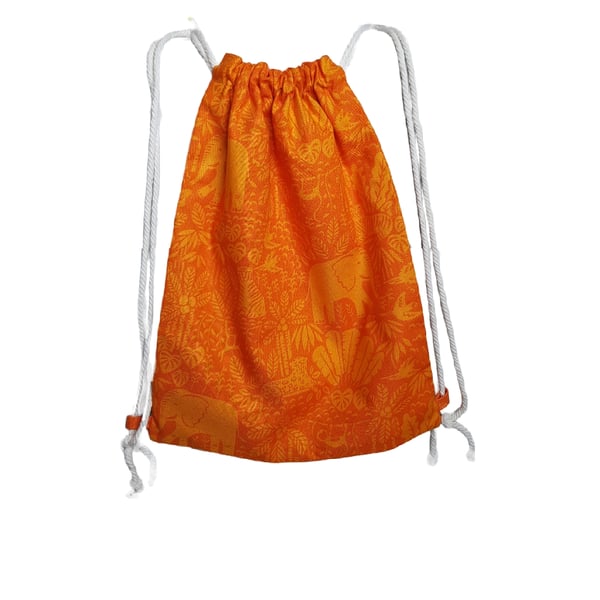 Child's back pack: elephants  orange