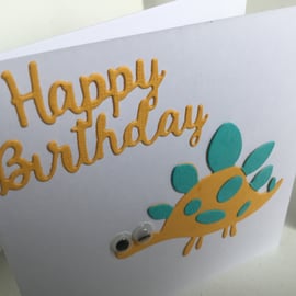  dinosaur Birthday card. Dinosaur card. CC205