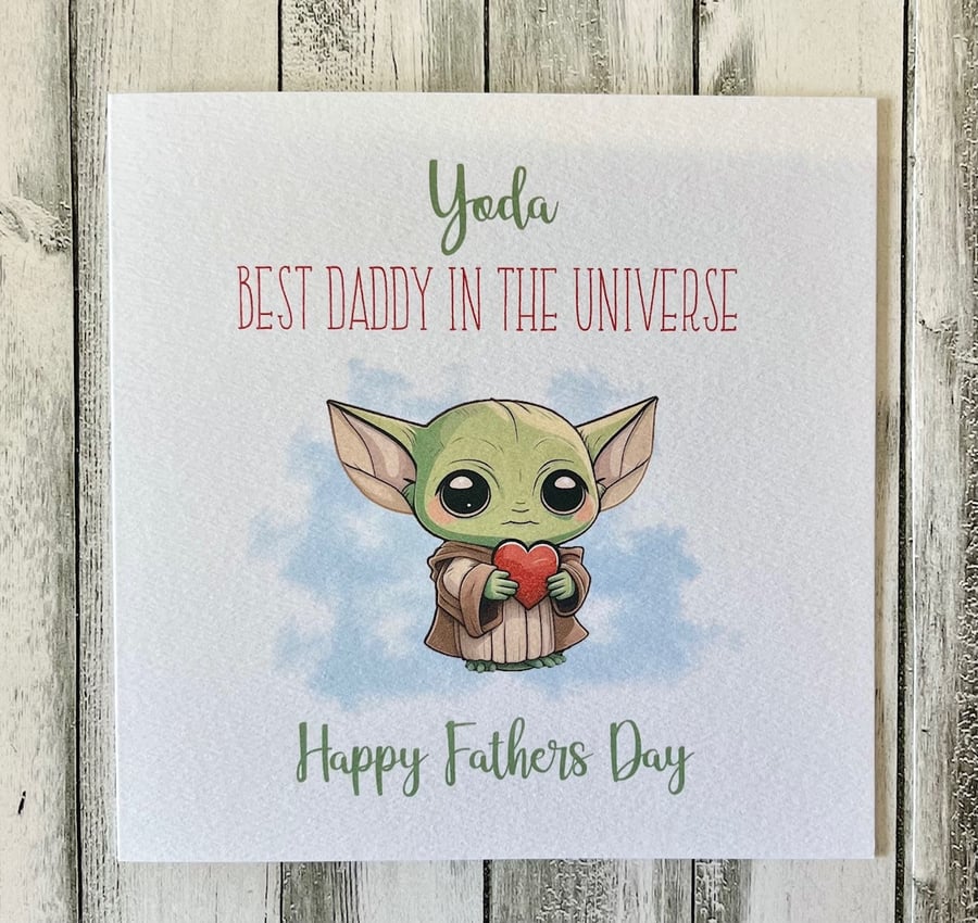Fathers Day Card, Yoda Best Daddy, Happy Fathers Day Card 