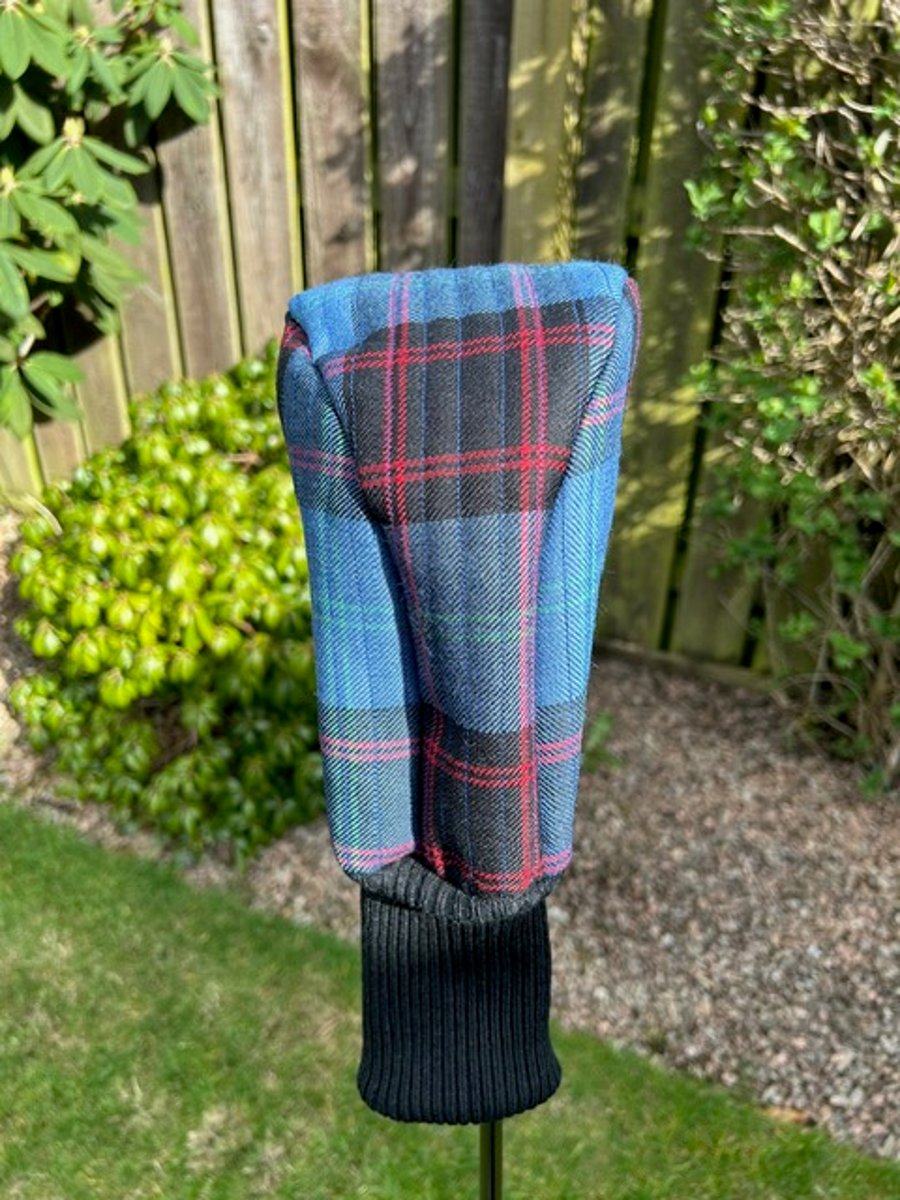 Blue Tartan Golf Driver Cover