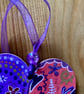 Unique purple and red hand painted heart - Image 3
