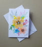 original hand painted floral blank greetings card (ref FA 317 B3 )