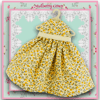 Lemon Sprig Dress with a Cream Waistband