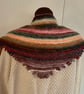 Hand knitted picot edge shawl scarf 