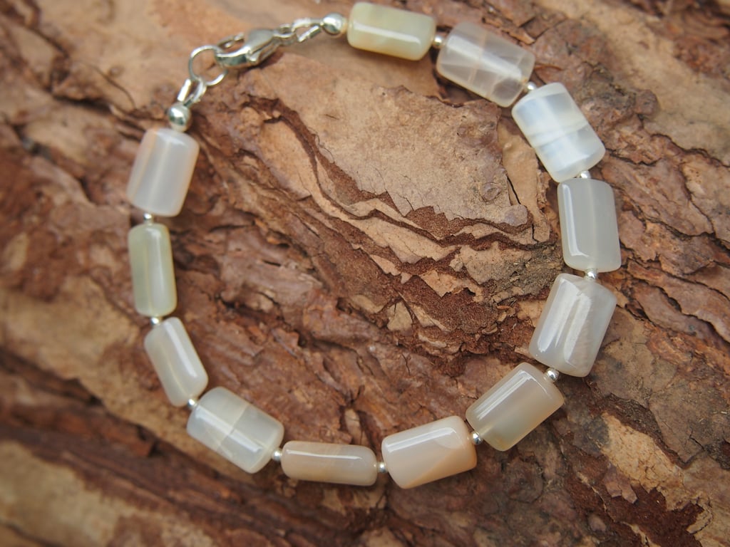 "Pale and interesting" moonstone bracelet
