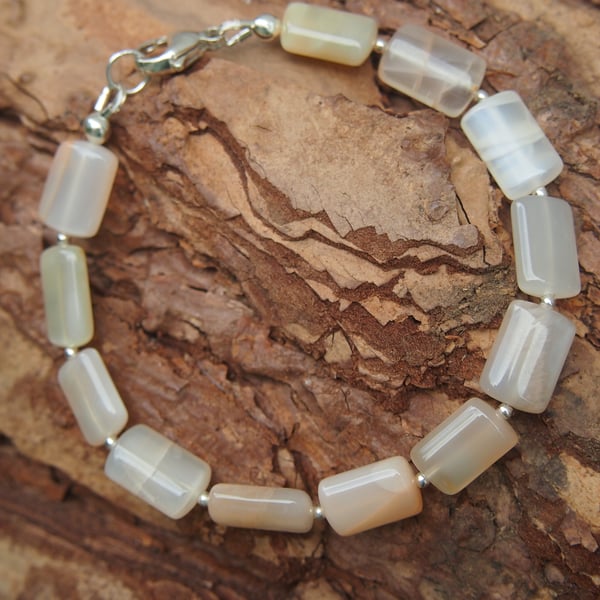 "Pale and interesting" moonstone bracelet