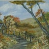 original art acrylic landscape painting ( ref  F 162)