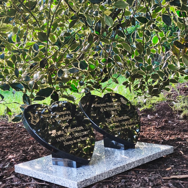 Memorial Grave Stone  Flat Granite Cemetery Headstone Personalised Grave Plaque