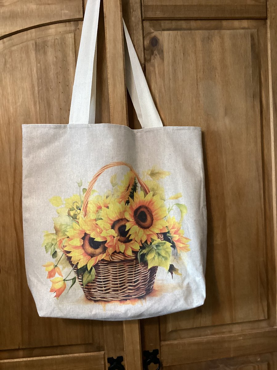 Sunflower Tote Bag, large bag, Tote Bag, sunflower baskets 