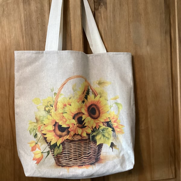 Sunflower Tote Bag, large bag, Tote Bag, sunflower baskets 