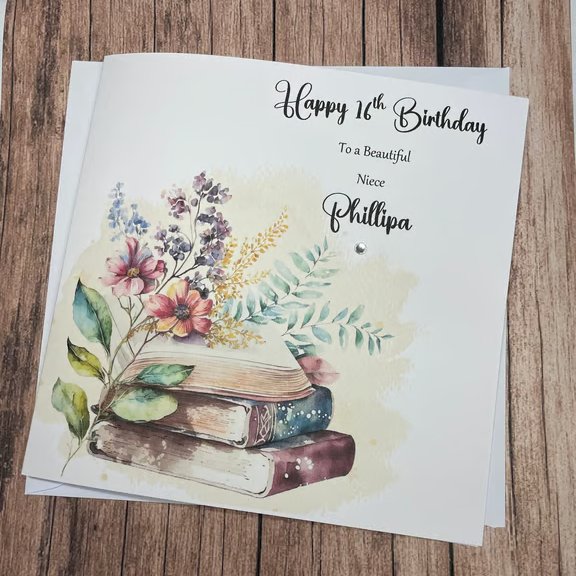 Personalised Birthday Card for Her Woman Girls Daughter Granddaughter Neice