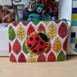 Ladybird Appliqué Purse 