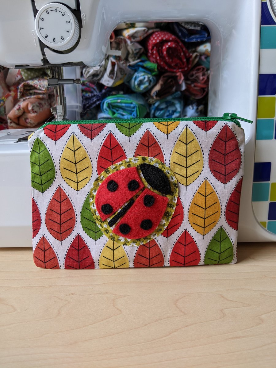 Ladybird Appliqué Purse 