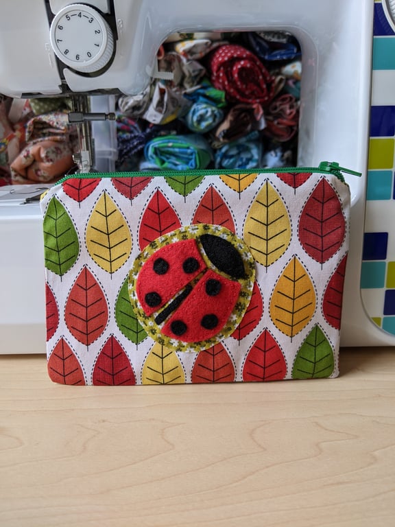 Ladybird Appliqué Purse 