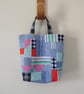 Irish Linen Patchwork Bag, Small Project Bag - Image 3