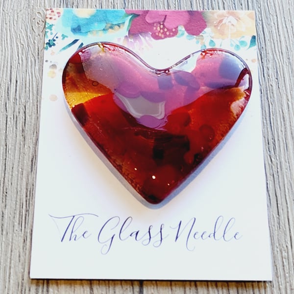 Fused Glass 'Heart To Hold'