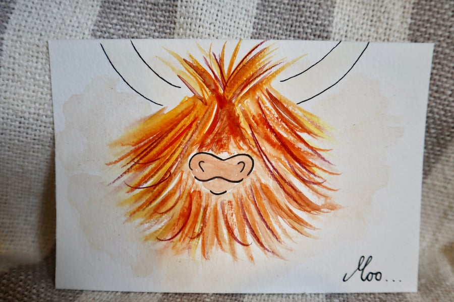 Highland Cow Postcard
