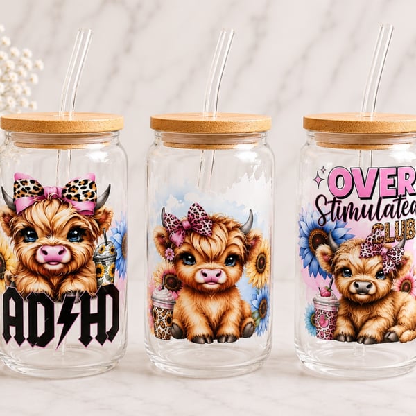 ADHD Design Libbey Glass 16oz