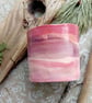 Small rustic mug,tea cup, water colour design peach purple no7 (no handle)
