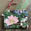 Vintage Belinda linen and velvet coin purse