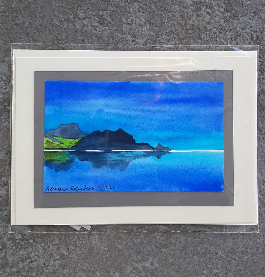 Blank Handpainted Watercolour Card